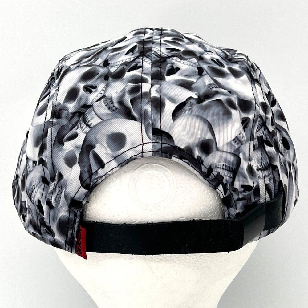 Entree LS Authentic Skull Print 5-Panel Cap Hat Adjustable Leather Strap - Picture 7 of 16